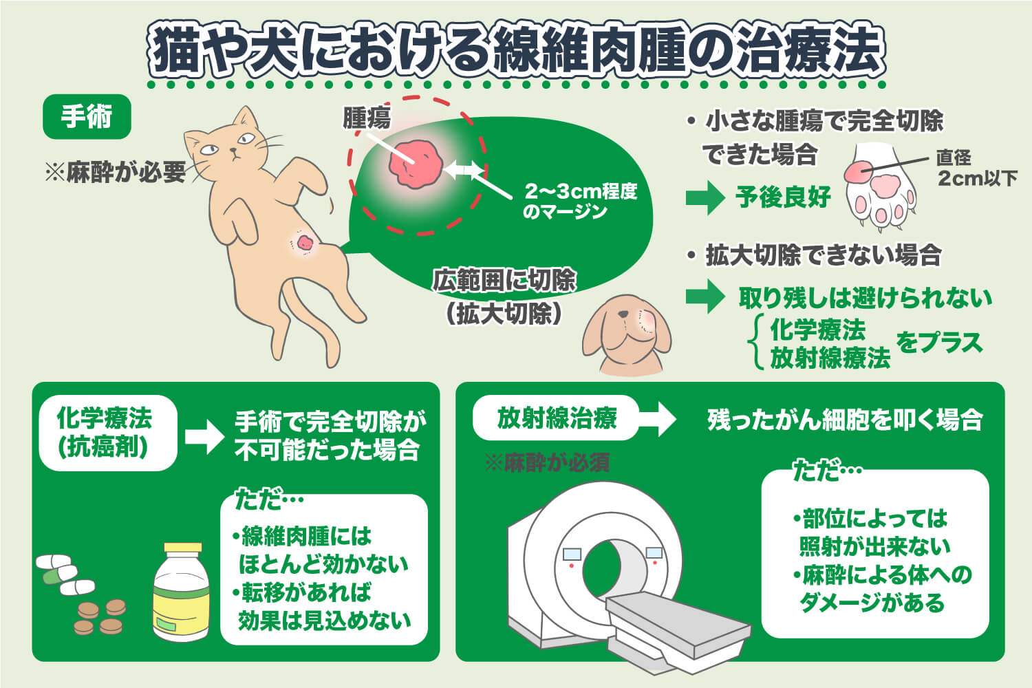 Treatment of Fibrosarcoma in Cats and Dogs